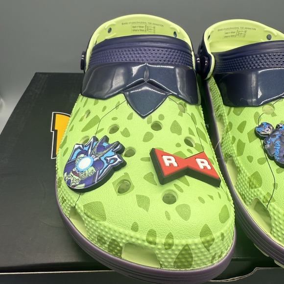 Crocs Dragon Ball Z Cell Green Classic Clogs Mens 9‎ Womens 11 MSRP $70 - Picture 6 of 10